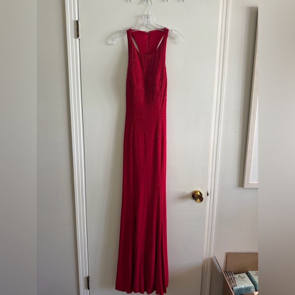 Mon Cheri Red Pageant Gown